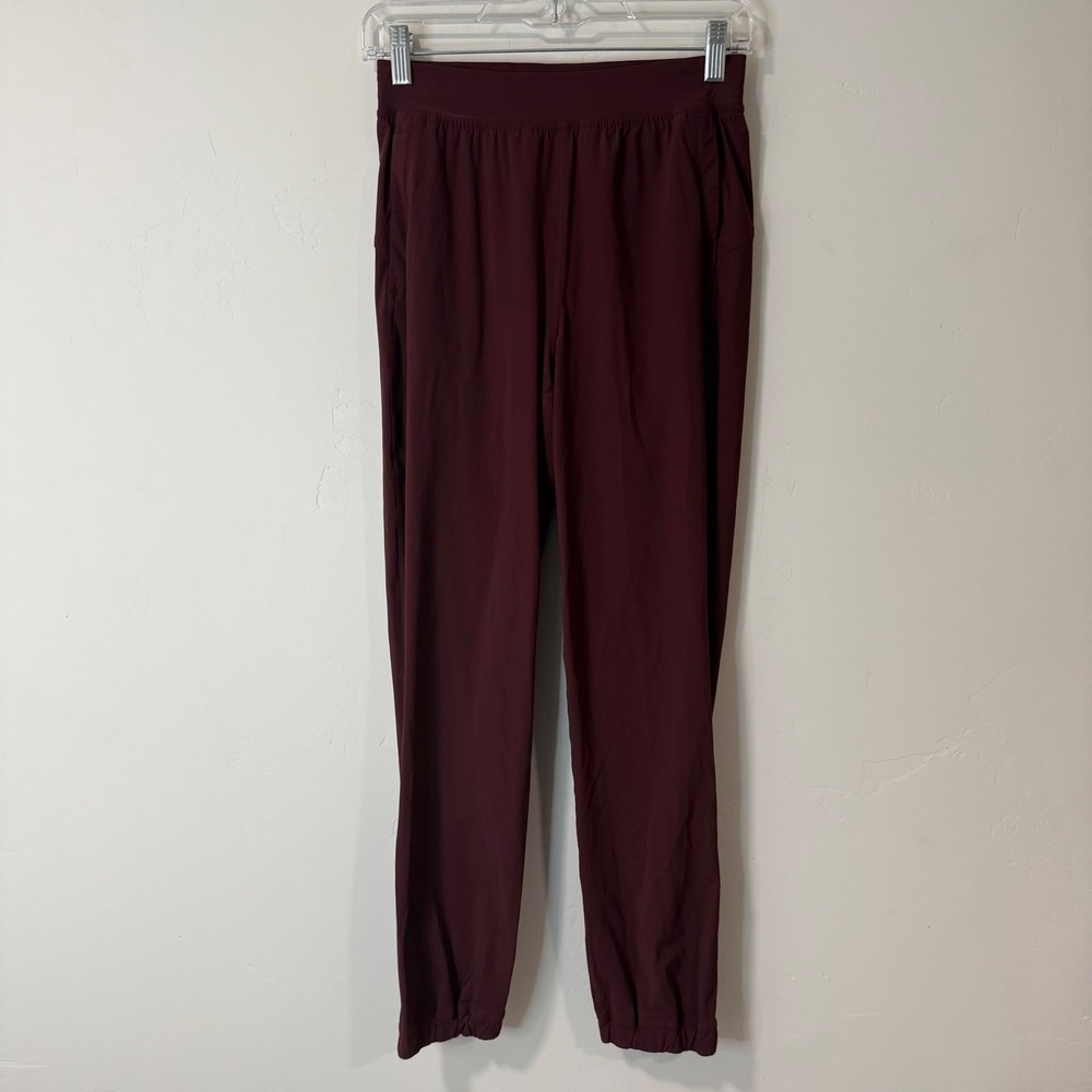 Lululemon Womens Adaptive State Jogger 4 Burgundy Red Zip Ankle Excellent W5CVMS - Picture 2 of 8